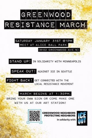 Greenwood Resistance March Saturday