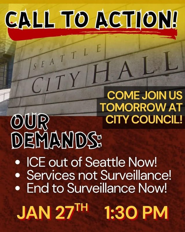 If you’re able to, show up to city council 600 4th Avenue 1:30pm