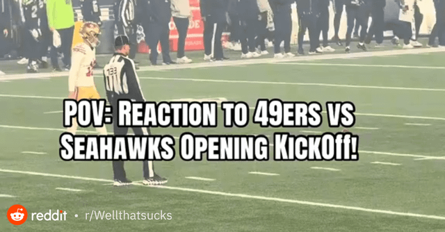 Reaction to seeing a kickoff return into a touchdown