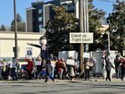 U-Village protest this morning