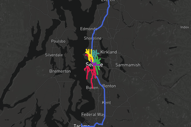 I made a map of the streetcars Seattle once had.