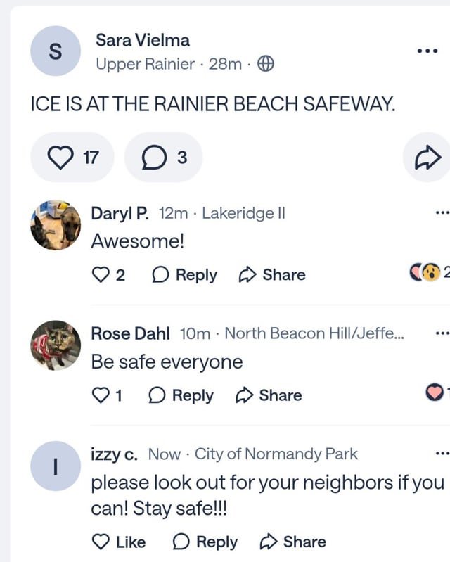 Ice at safeway Rainier beach