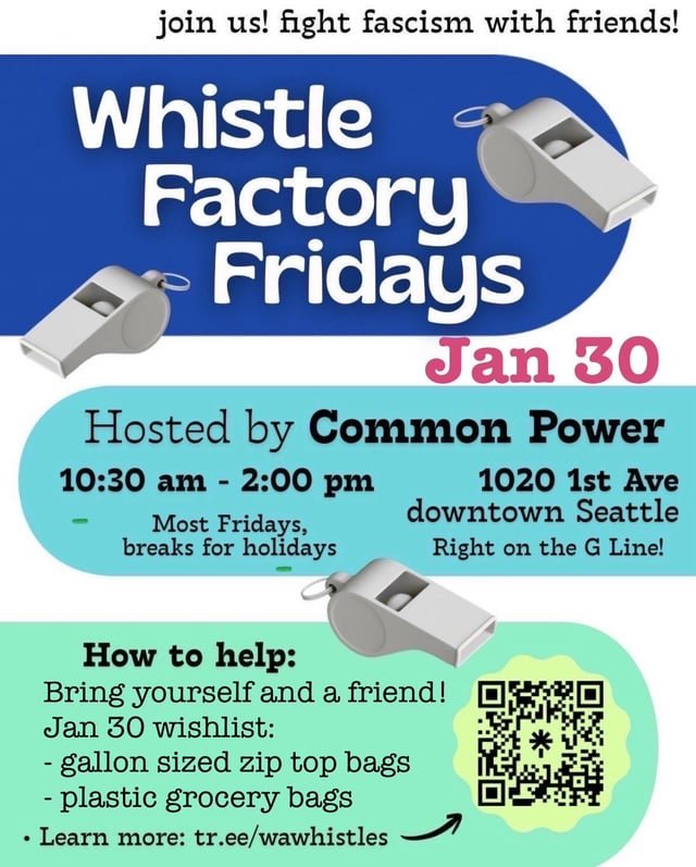 If you’re taking tomorrow off for the shutdown, consider using some of that time to help make whistle kits