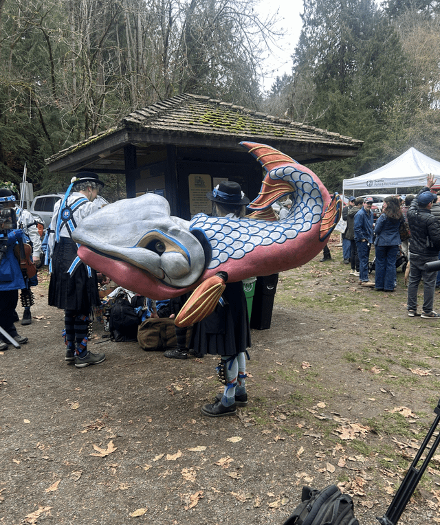 salmon costume at the salmon celebration