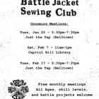 Tues 1/20 – Battle Jacket Sewing Club