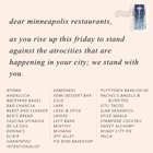 Seattle restaurants stand with Minneapolis
