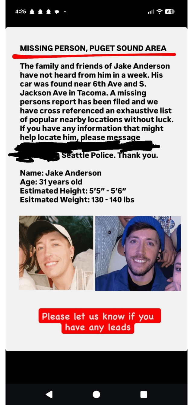 Missing Person, Please Watch Out