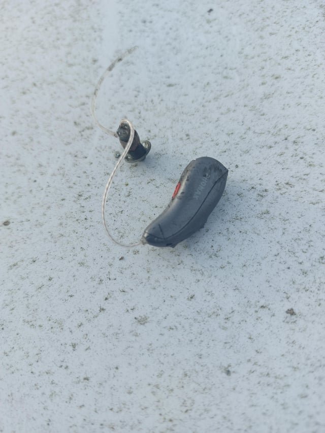 Found someone’s hearing aid.
