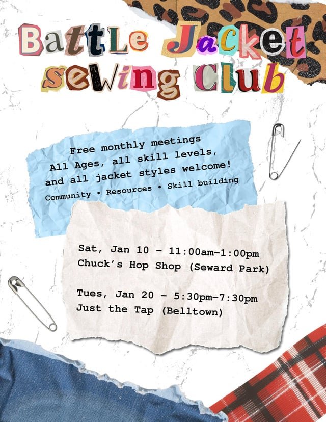 Saturday 1/10: Battle Jacket Sewing Club