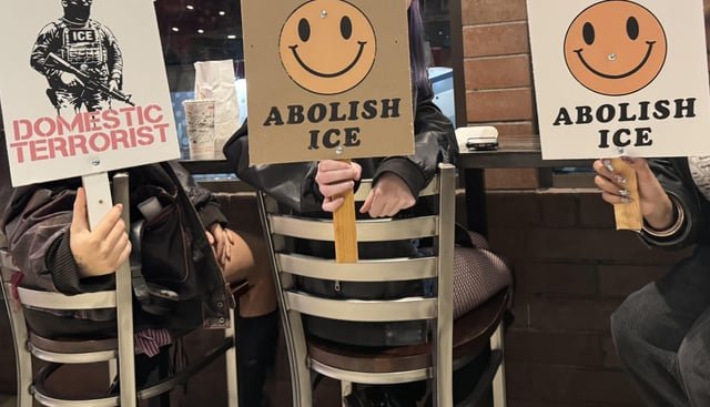 Thank you to whoever gave out these signs after the concert tonight