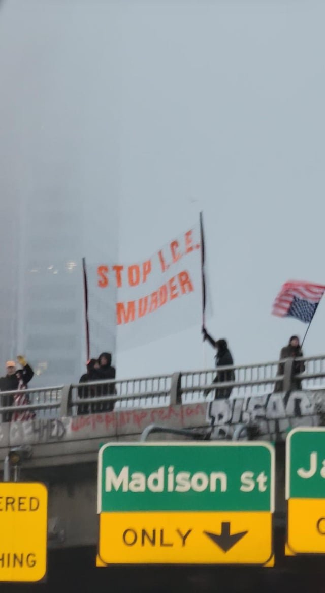 I.C.E protests near madison/James exit