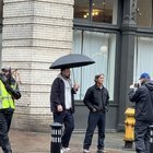 Cal Raleigh in Pioneer Square filming a commercial!