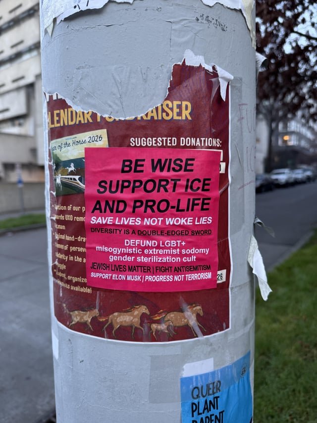 Spotted some massive loser’s work along NE Campus Pkwy, south of U District station. Anyone have time to go tear them down?