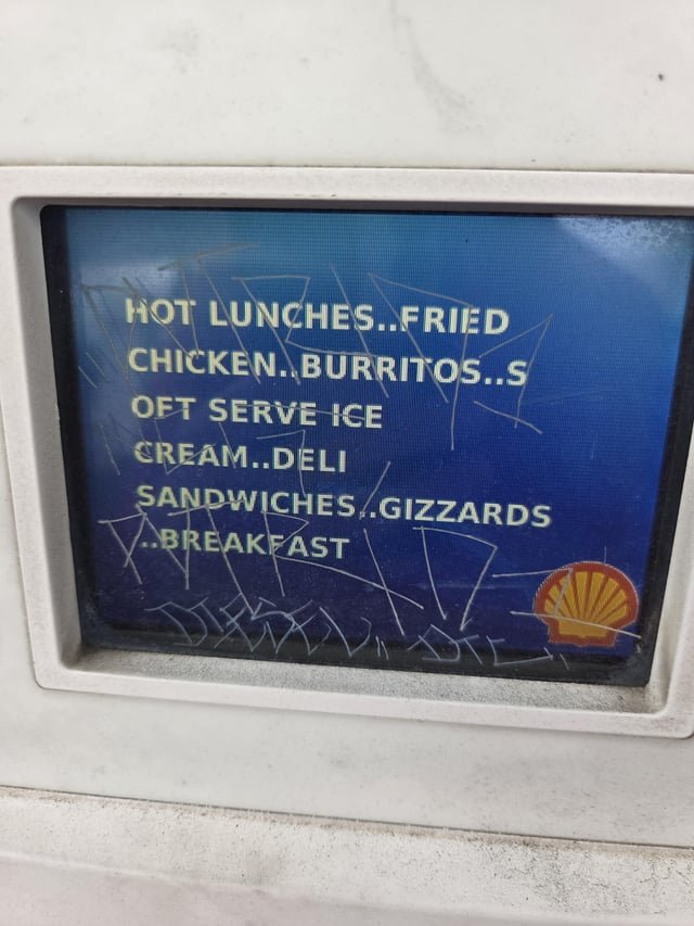 Mmm gas station gizzards