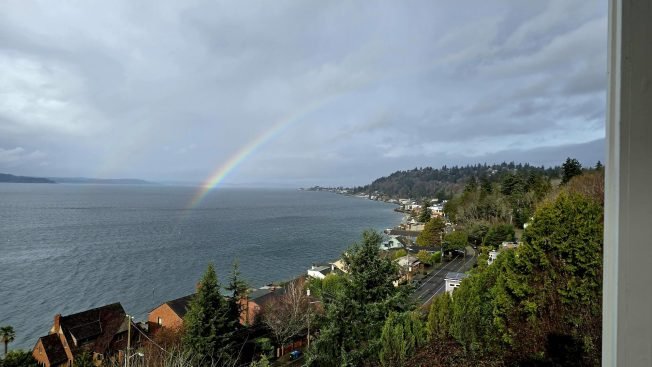 WEST SEATTLE WEATHER: Sunday rainbow