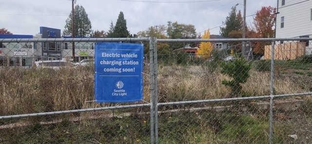 FOLLOWUP: Seattle City Light says on-site work finally about to start for Morgan Junction EV-charging lot