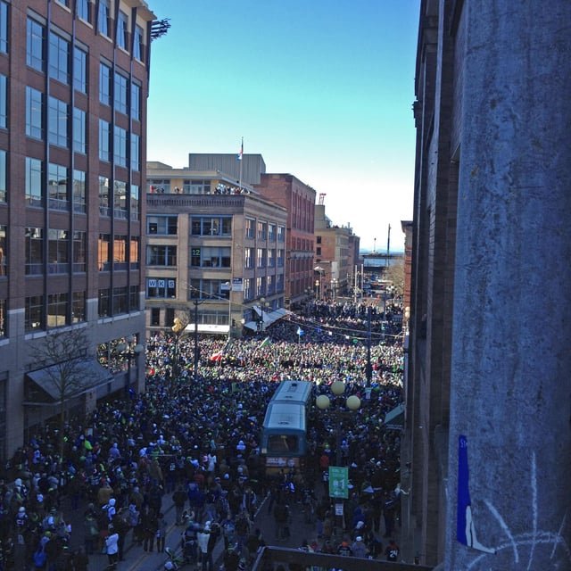 The last time we had a parade for the Seahawks