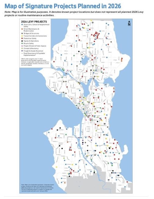 SDOT’s plan for spending Seattle Transportation Levy money this year. Here are West Seattle highlights