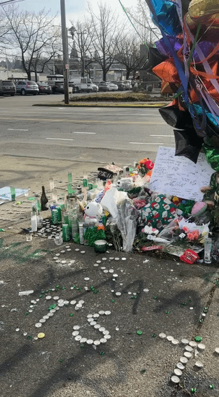 Memorial to two students killed outside Rainier Beach High School