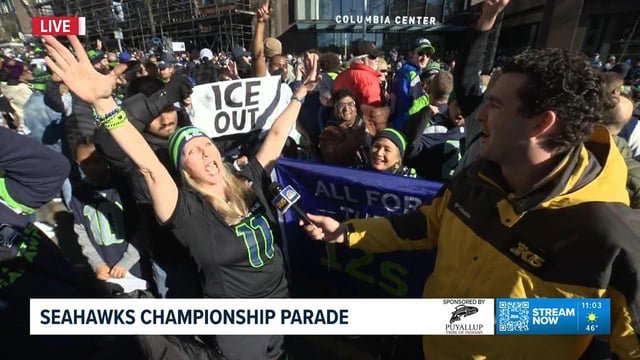 Seahawks Parade: ICE OUT