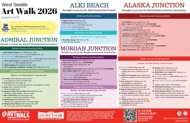 HAPPENING NOW: West Seattle Art Walk, February 2026 edition