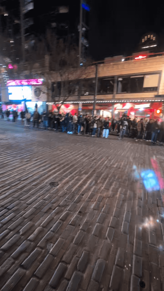 Another year with patient Seahawks fans waiting for the walk signal.