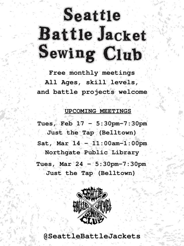2/17 – Battle Jacket Sewing Club