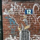 Smith tower street art- Go Seahawks!