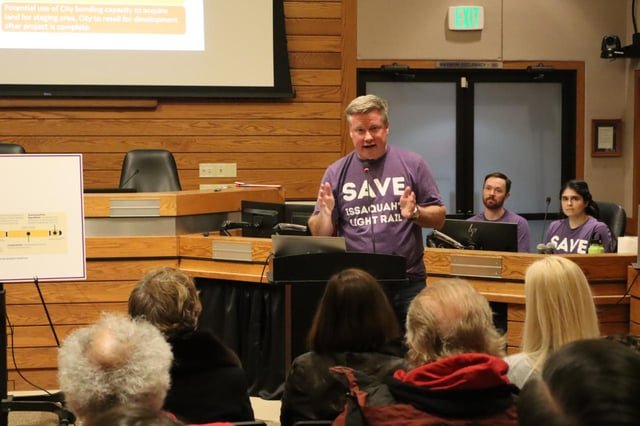 Eastsiders Pack ‘Save Issaquah Light Rail’ Rally – The Urbanist