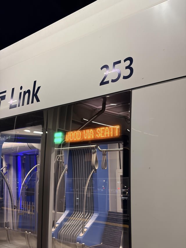 New destination display and PA system on Link Light Rail