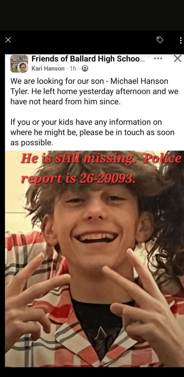 Missing high school student