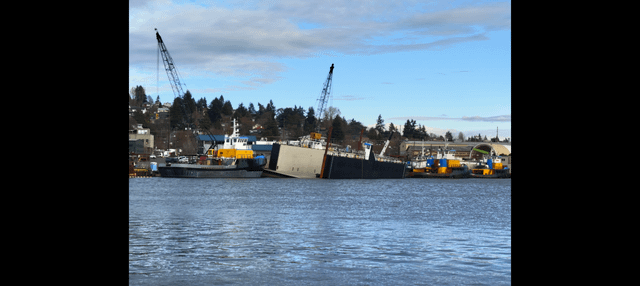 Somebody had a bad day at the Fremont drydock…
