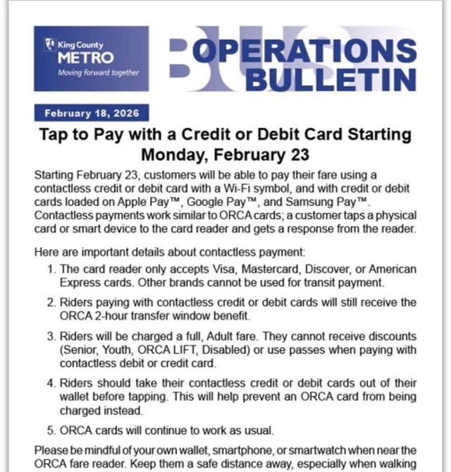 Metro Tap to pay live Feb 23