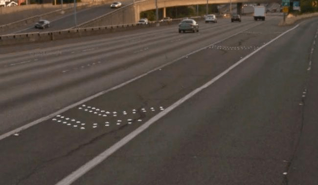 Dear 405 drivers, YOU ARE NOT ALLOWED TO PASS THROUGH THIS AREA