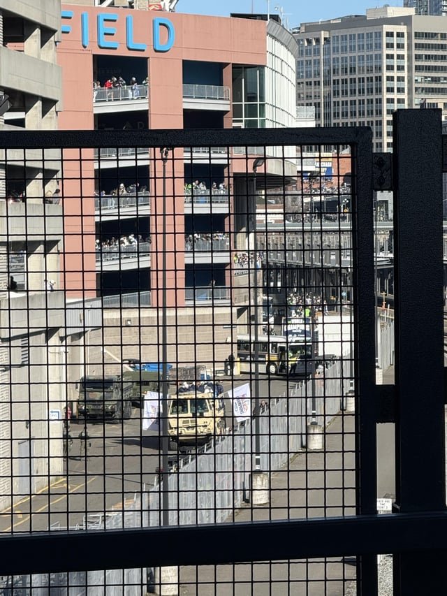 Parade update: bus is stuck