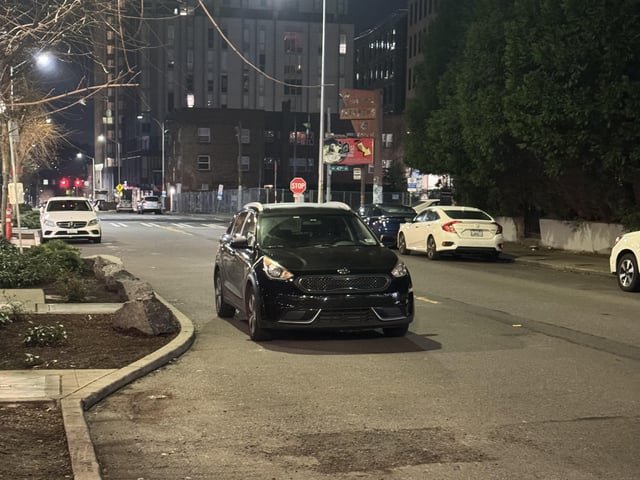 Shoutout to whoever parked their car in the literal middle of the street last night