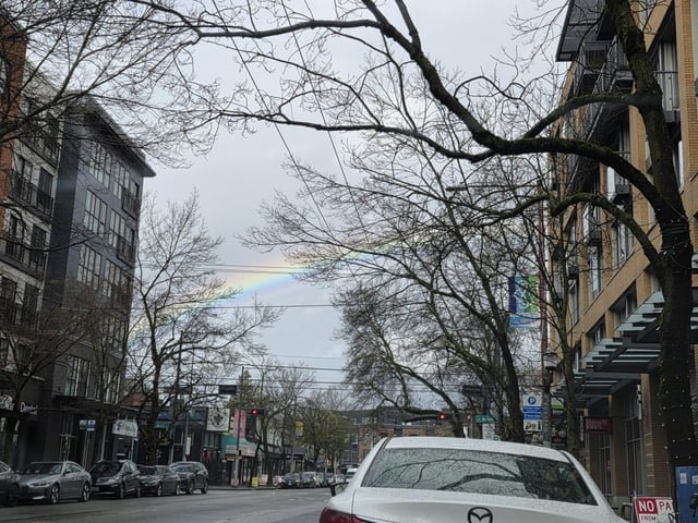 The sky adding its rainbow approval to Capitol Hill this afternoon…