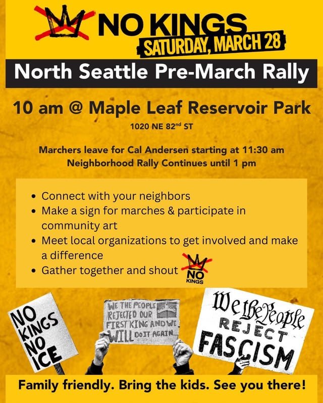 No Kings Pre-Rally is THIS Saturday, March 28!