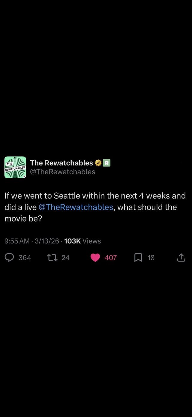 One of my favorite podcasts. Anyways, if you’re not familiar with it was wondering what some of your favorite Seattle/Washington State set movies are!