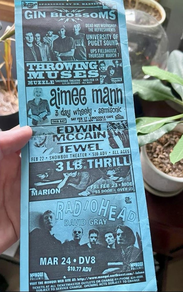 30 years ago, I saw Radiohead at the DV8 for about $11