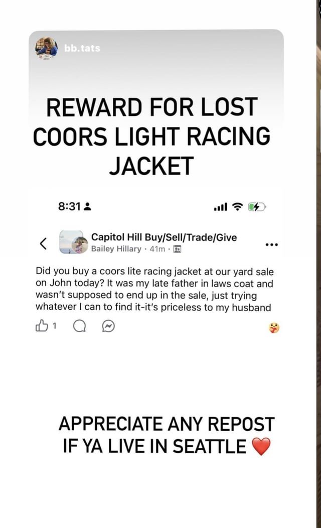 Lost vintage Coors Light Jacket