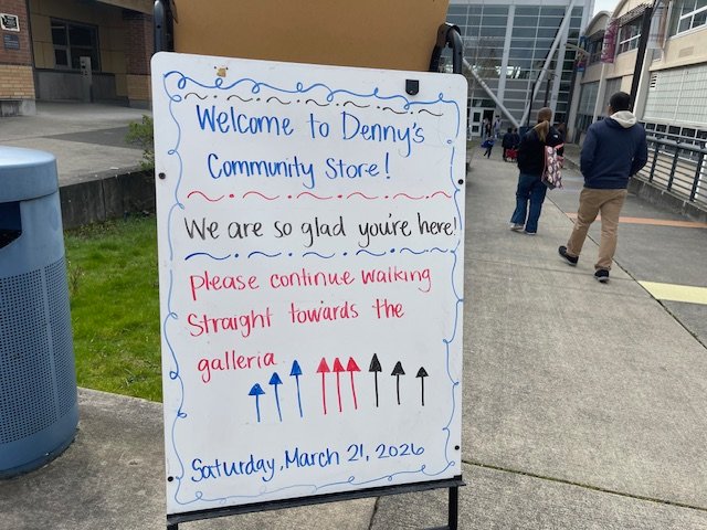 HAPPENING NOW: ‘Everyone’s welcome!’ First free community store at Denny International Middle School