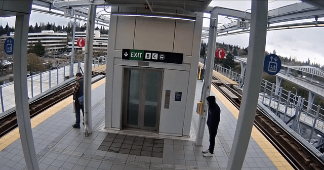Man shoves a passenger toward an oncoming light rail train at Northgate station last week