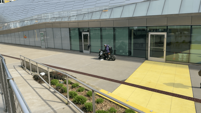 Really cool guy on a really cool bike rolling around pedestrian streets threatening people because they look at him revving his cool bike