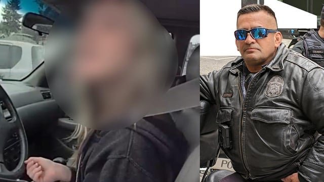 Motorcycle cop nearly hits, then tickets a woman