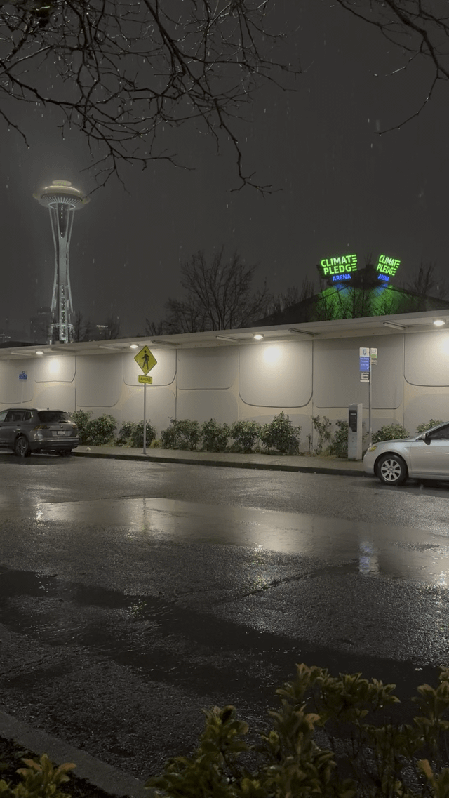 The snowy view in uptown