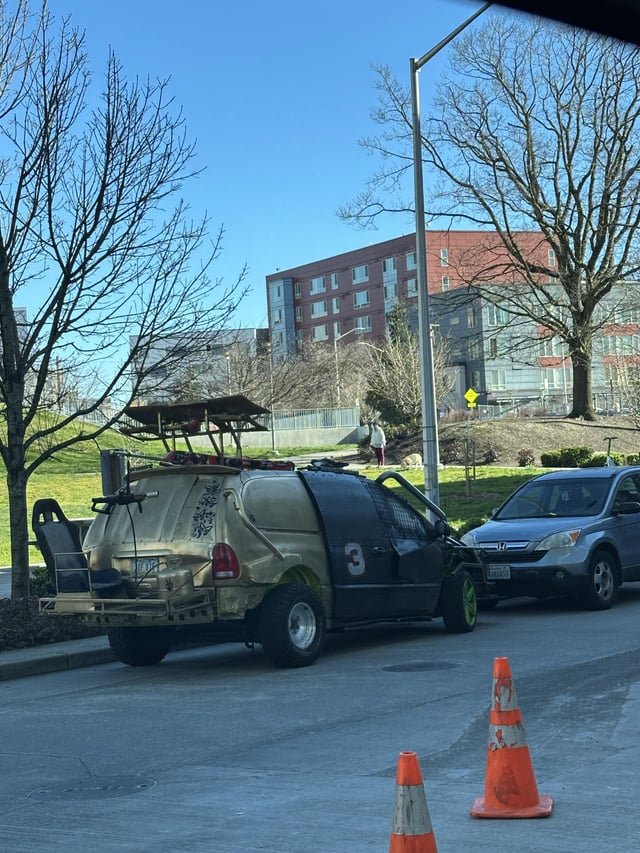 Family member spotted crackhead Mad Max minivan today…