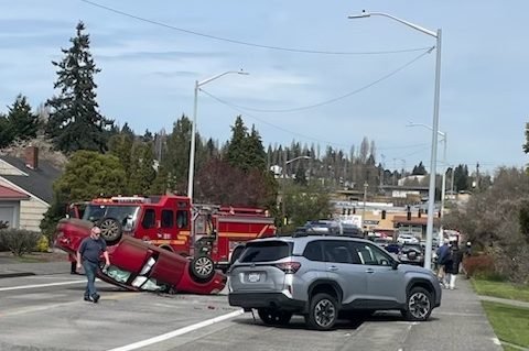 UPDATE: Flipped-car crash on 26th SW