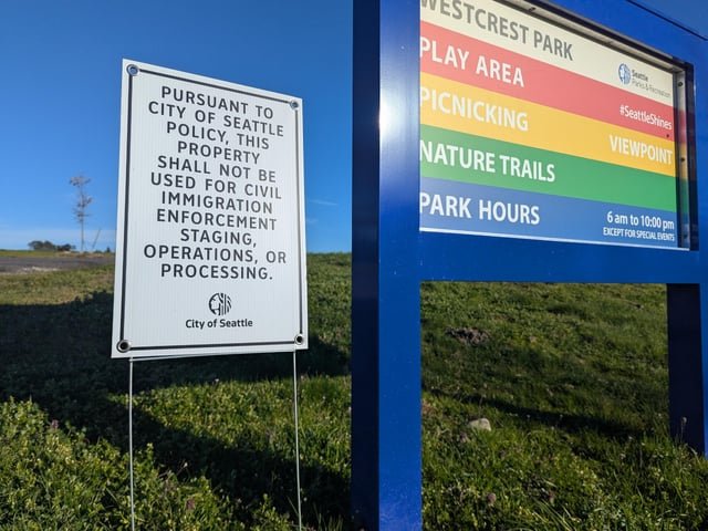 First No ICE Staging Sign Seen in the Wild