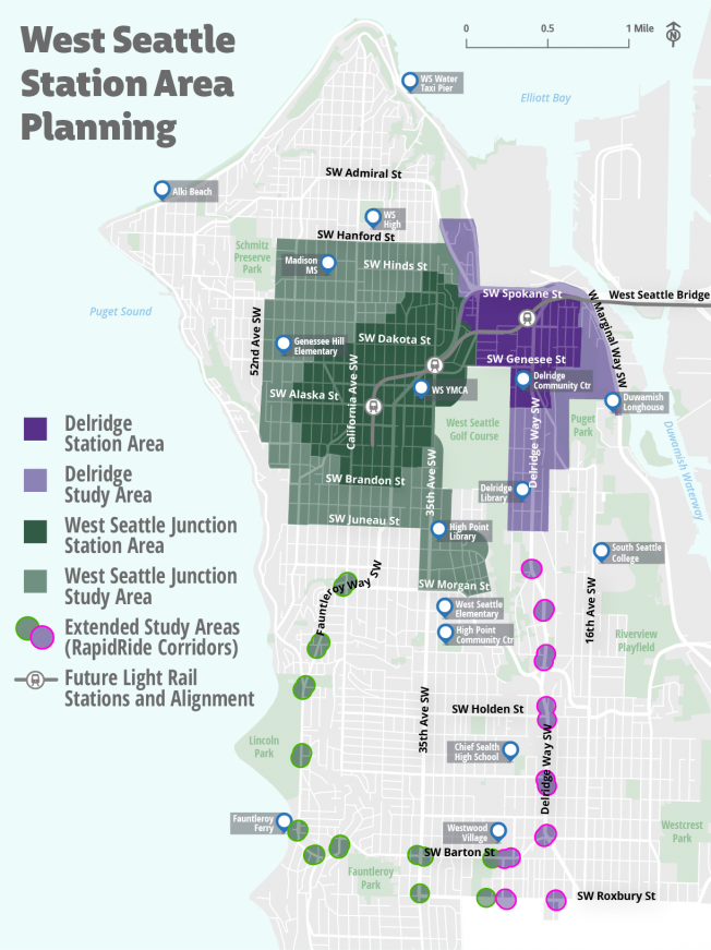 WEST SEATTLE LIGHT RAIL: New survey about station-area planning – for two stations, and neighborhoods beyond